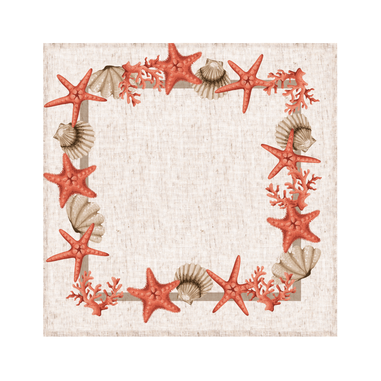 Guardanapo Linho Off Estrela Laranja Modelo 228 - Decortextil Guardanapo Linho Off Estrela Laranja Modelo 228 - Decortextil